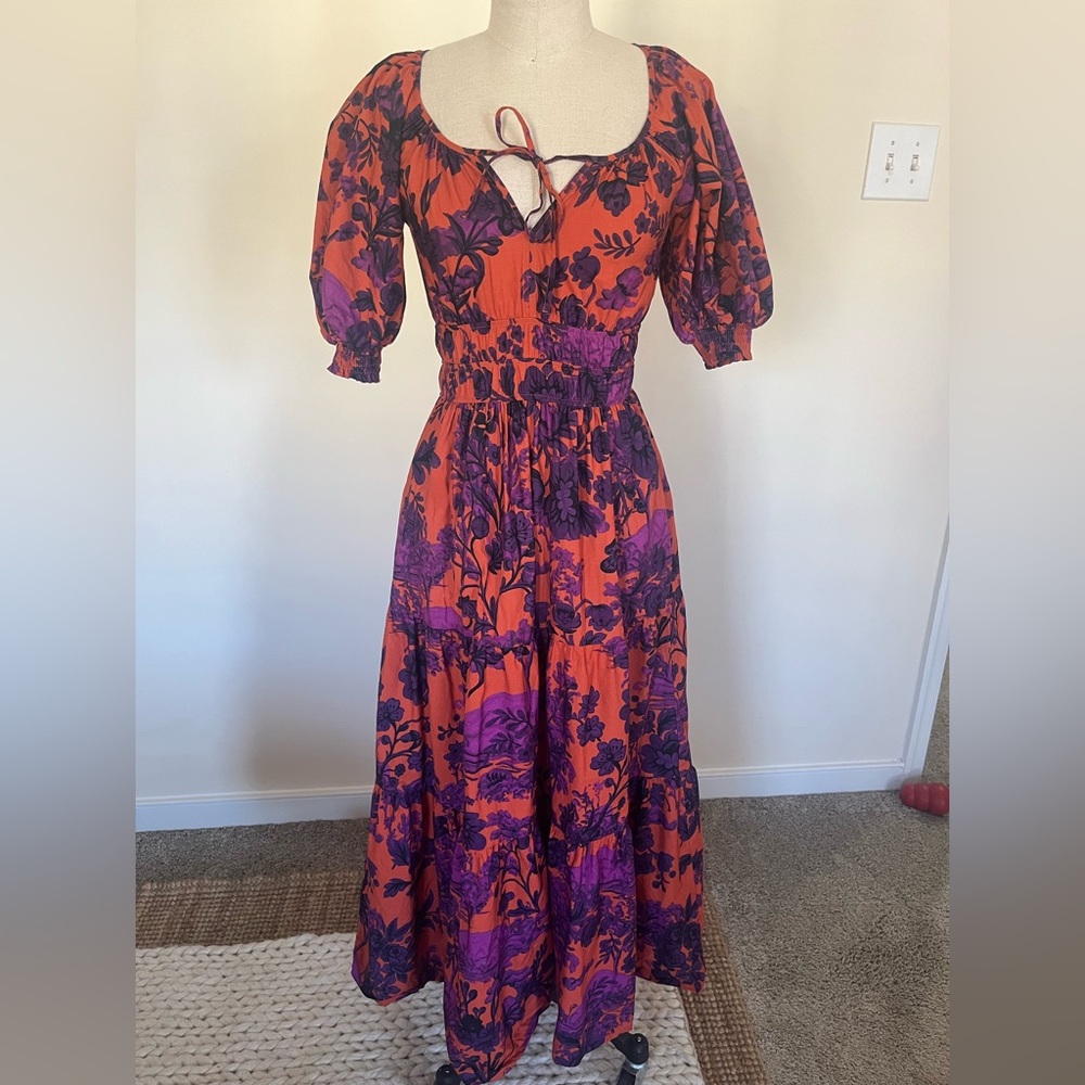 Anthropologie Puff Sleeve Somerset Dress size XS